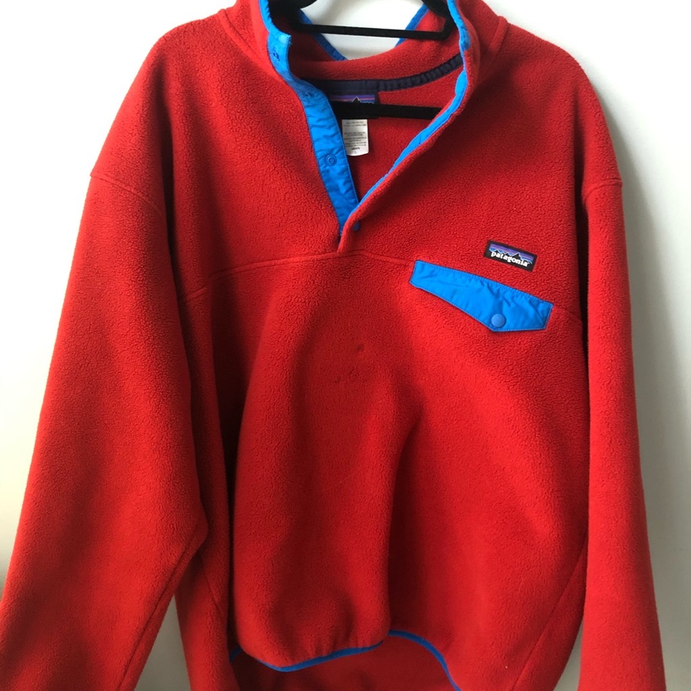 Patagonia Pullover Red and Blue Size L